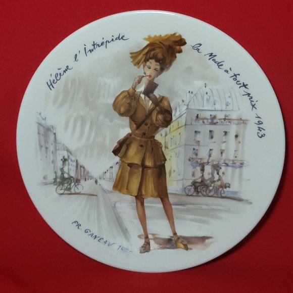 VTG 1978 D’Arceau Limoges Collectors Plate Helene l Intrepide La Mode á Tout Pri - Picture 1 of 10